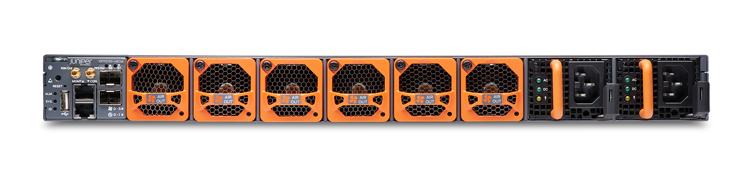 Juniper QFX5130-48CM rear view Juniper QFX5130-48CM rear view